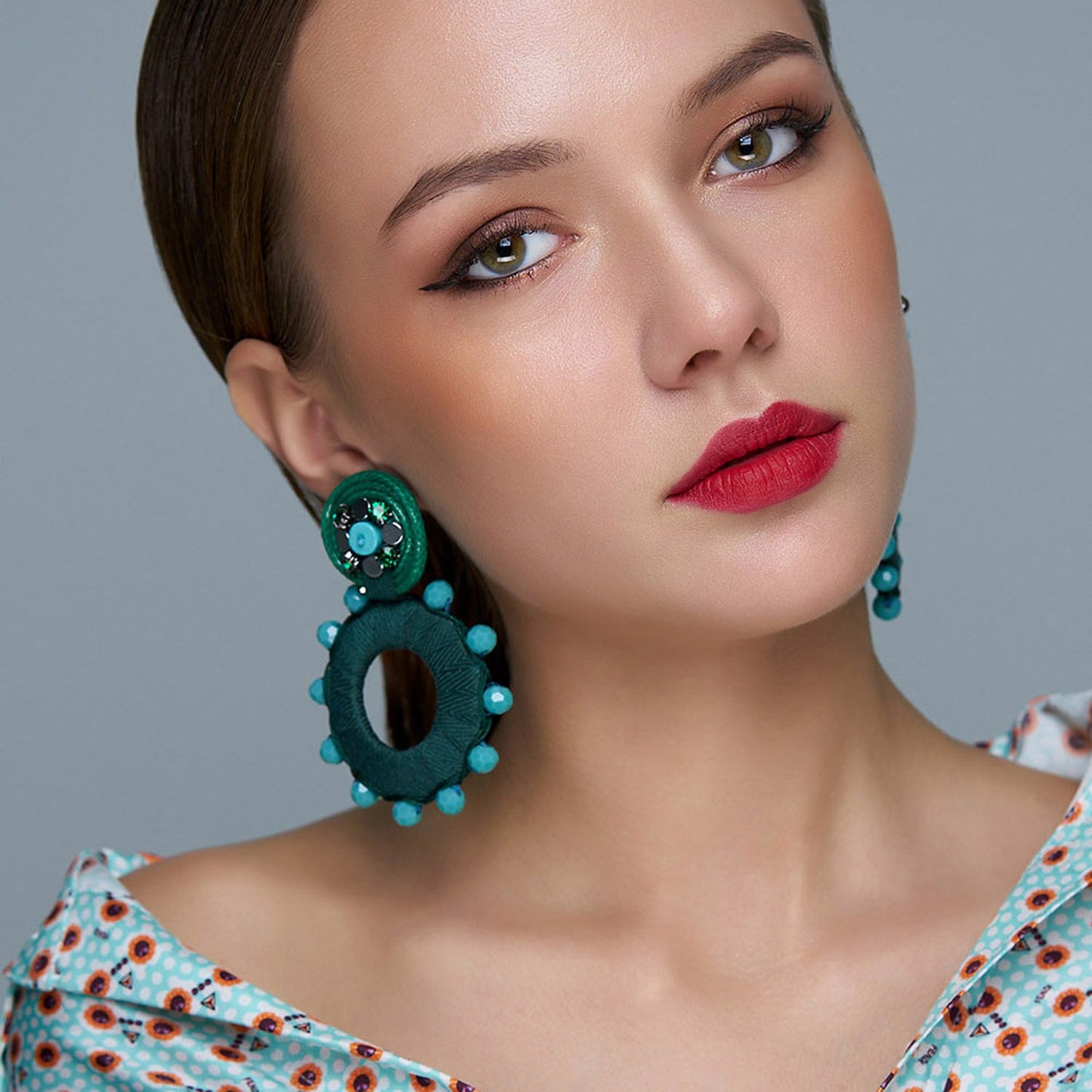 Custom Statement Handmade Hoop Earrings Waxed Cord