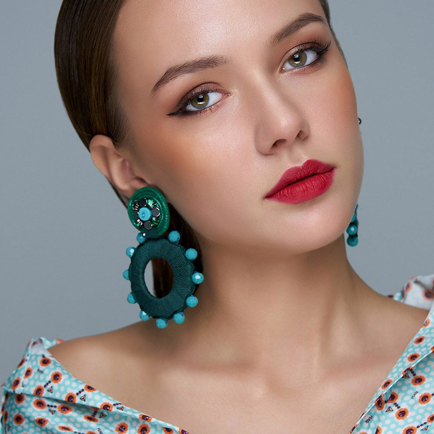 Custom Statement Handmade Hoop Earrings Waxed Cord