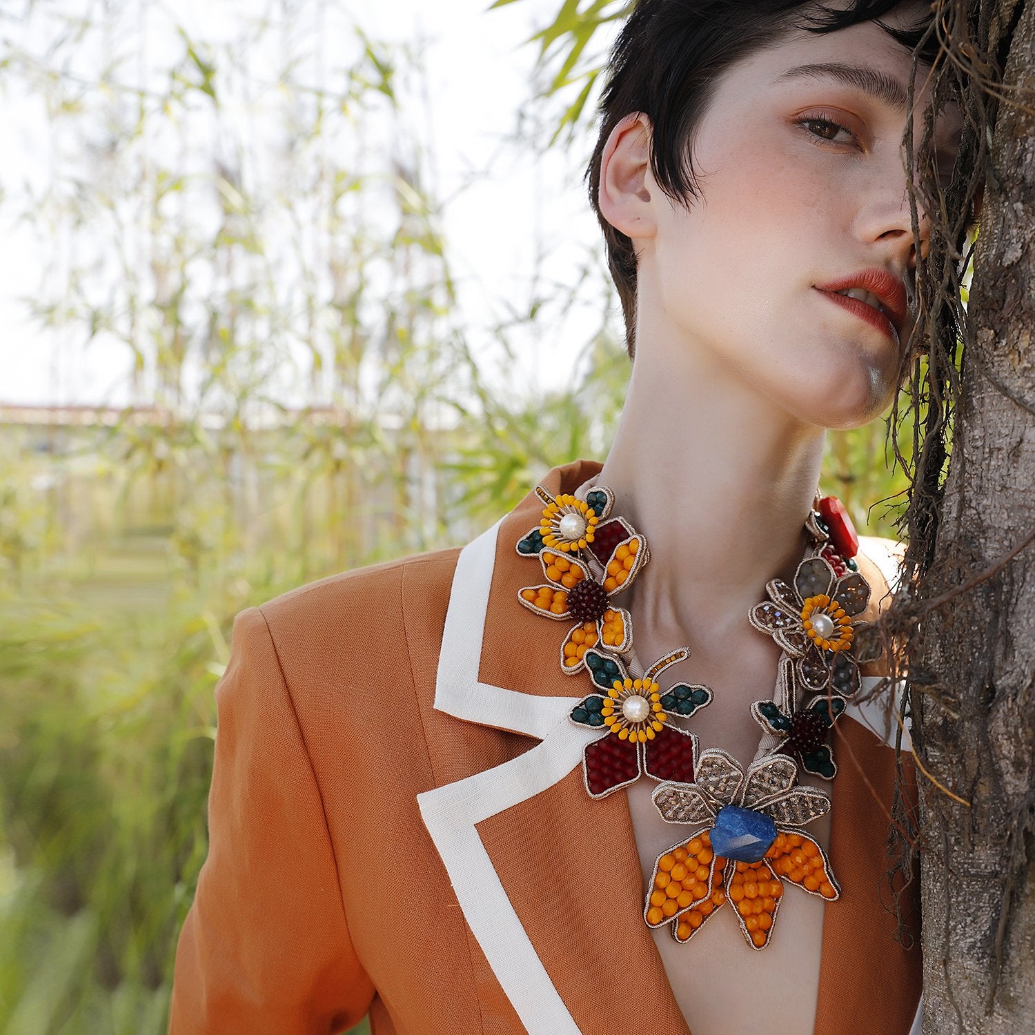 Custom Handmade Flower Necklace