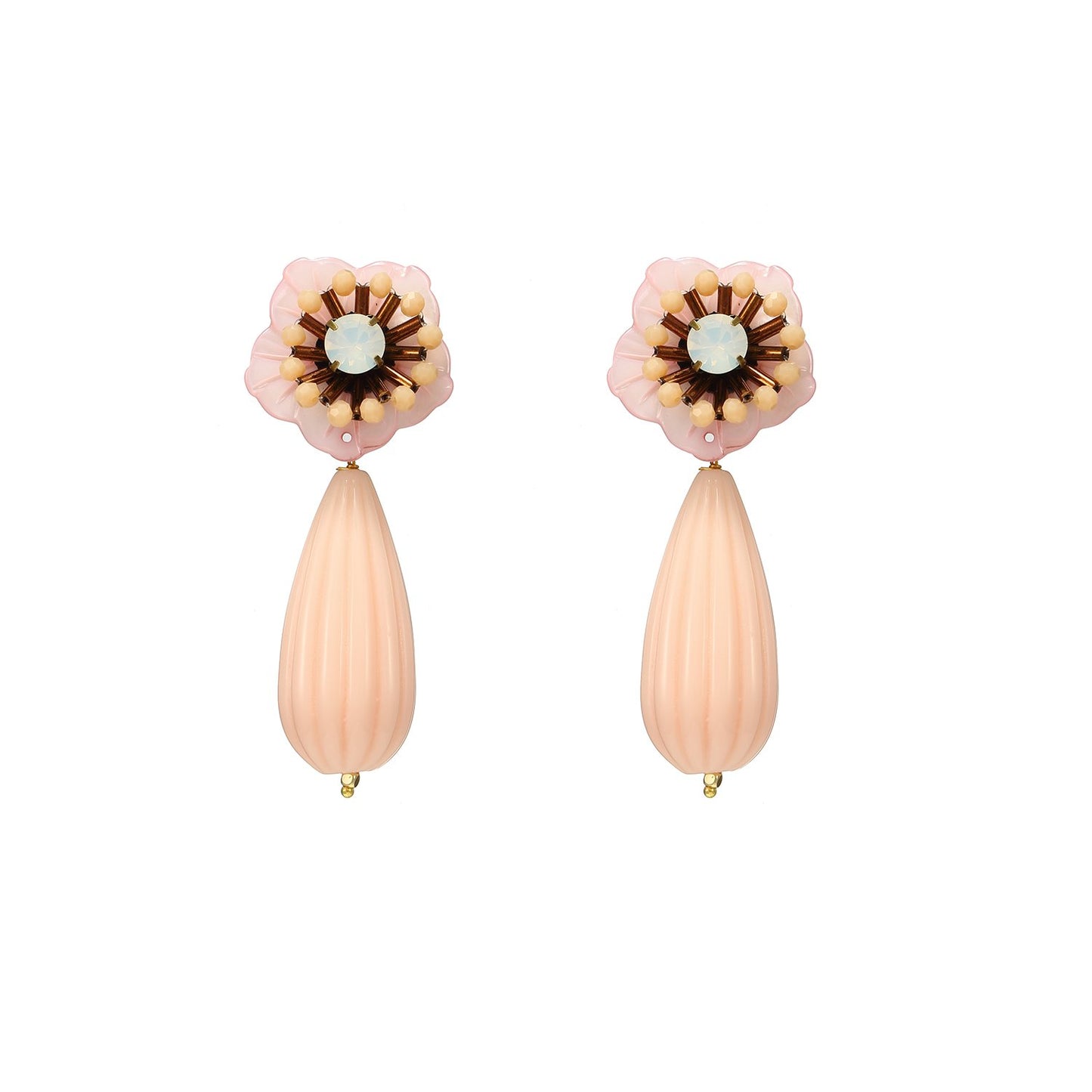Wholesale Drop Flower Statement Earrings