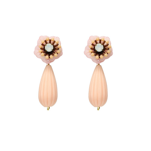 Wholesale Drop Flower Statement Earrings