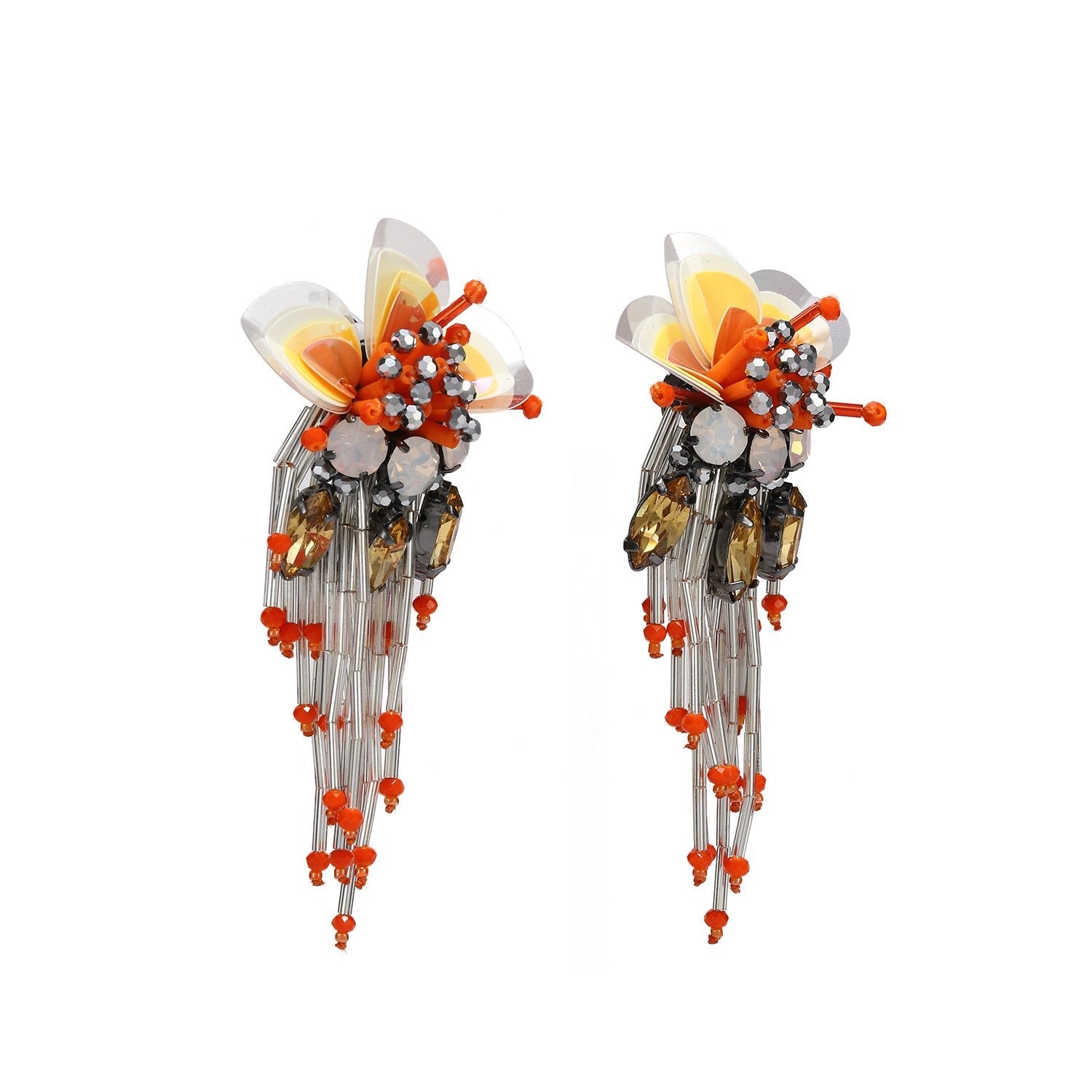 Wholesale Long Tassel Sequins Handmade Drop Earrings Roaring Twenties Jewelry Custom Bijoux