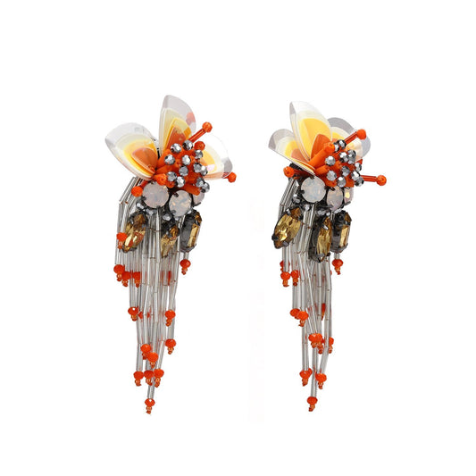 Wholesale Long Tassel Sequins Handmade Drop Earrings Roaring Twenties Jewelry Custom Bijoux