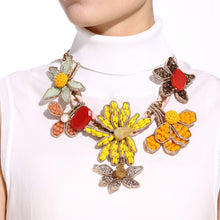 Load image into Gallery viewer, Custom Luxuries Floral Statement Handmade Necklace
