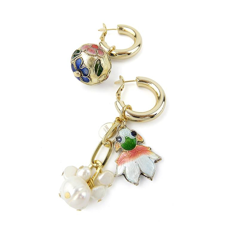 Wholesale Grey Handmade Statement Earrings