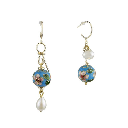 Wholesale Mismatch Cloisonne Statement Handmade Drop Earrings Custom Bijoux