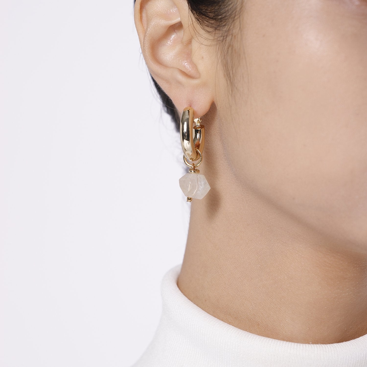 Fashion Jewellery Wholesale Suppliers Wholesale Mismatched Citrine Pearls Cross Earrings