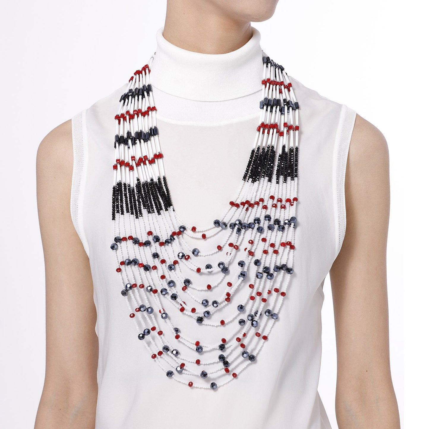 Custom Luxurious Beaded Statement Handmade Necklace