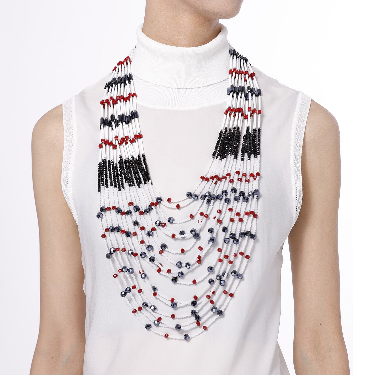 Custom Luxurious Beaded Statement Handmade Necklace