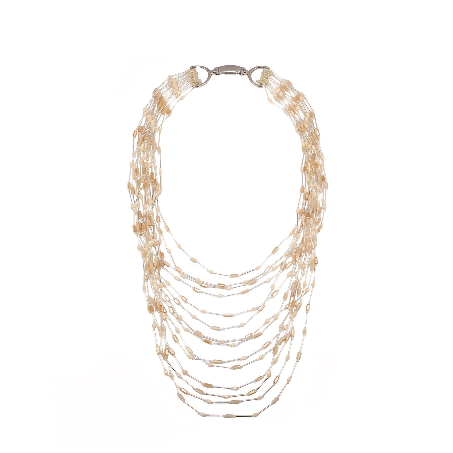 Wholesale Luxurious Multi Strand Handcrafted Beaded Statement Necklace