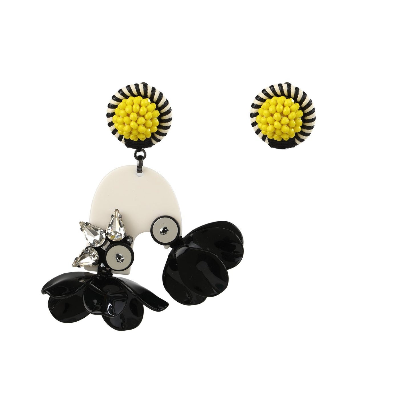 Wholesale Guanajuato Asymmetrical Floral Handmade Earrings Custom Bijoux