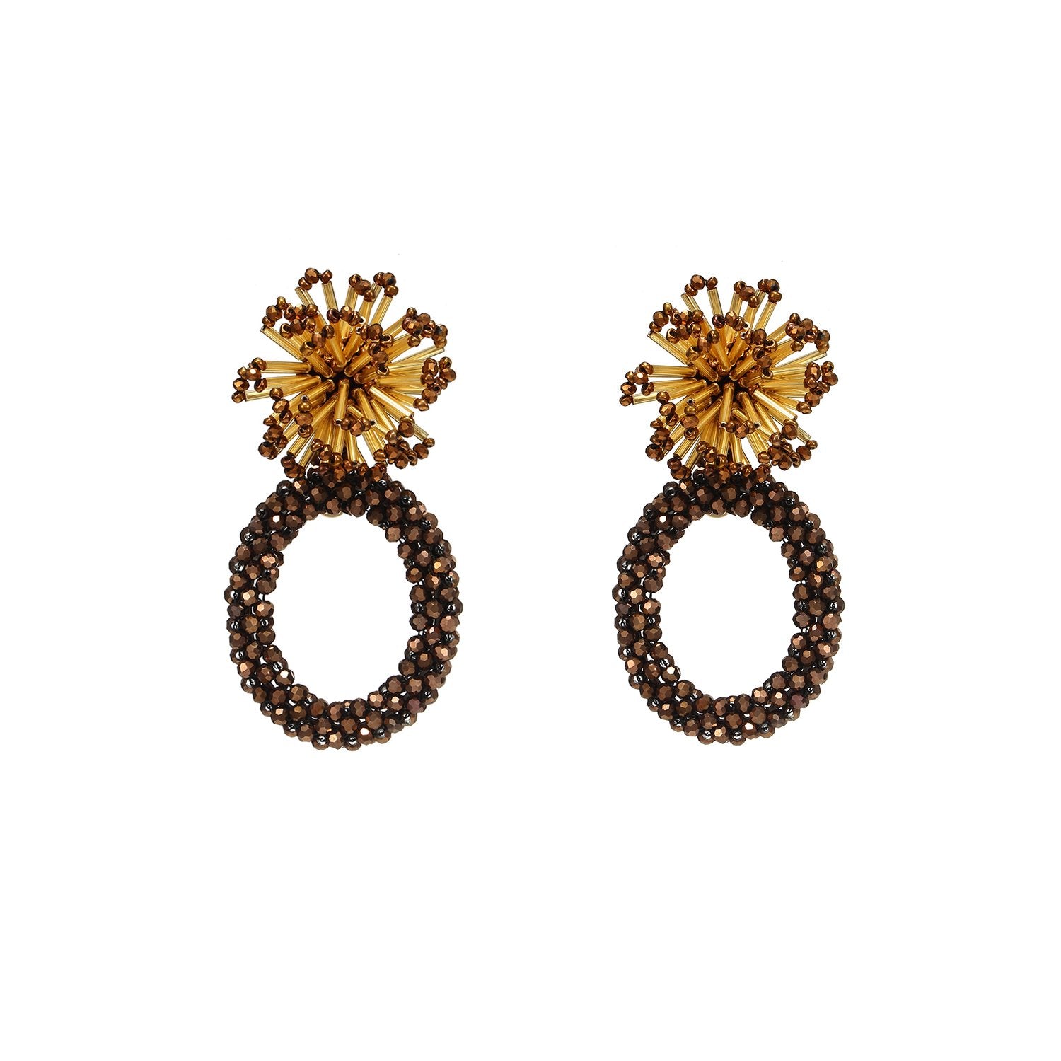 Wholesale Flower Shaped Big Hoop Earrings