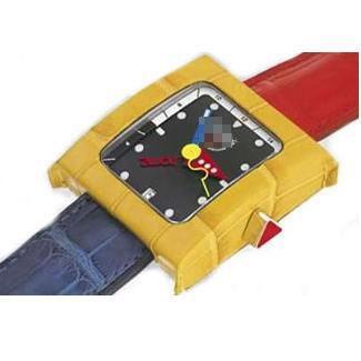 Wholesale Luxurious Fashion Ladies Stainless Steel with Alligator Skin Automatic Watches Pave GMT Cuir Tricolor