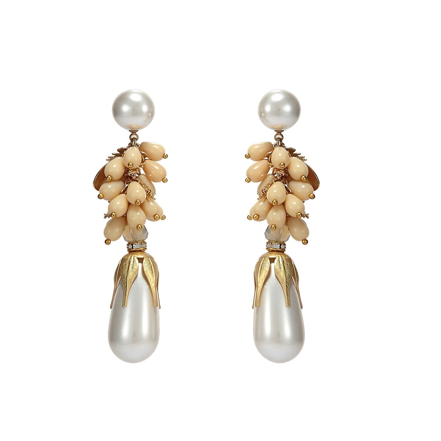 Wholesale Pearl Drop Statement Handmade Earrings Custom Bijoux