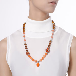 Custom Beautiful Pearl Stretchy Handmade Necklace & Bracelet