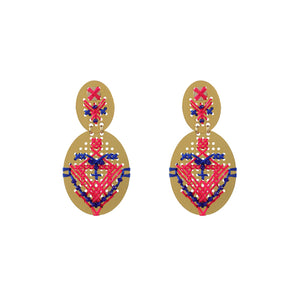 Wholesale Pendant Handmade Earrings With Bead Embroidery Custom Bijoux