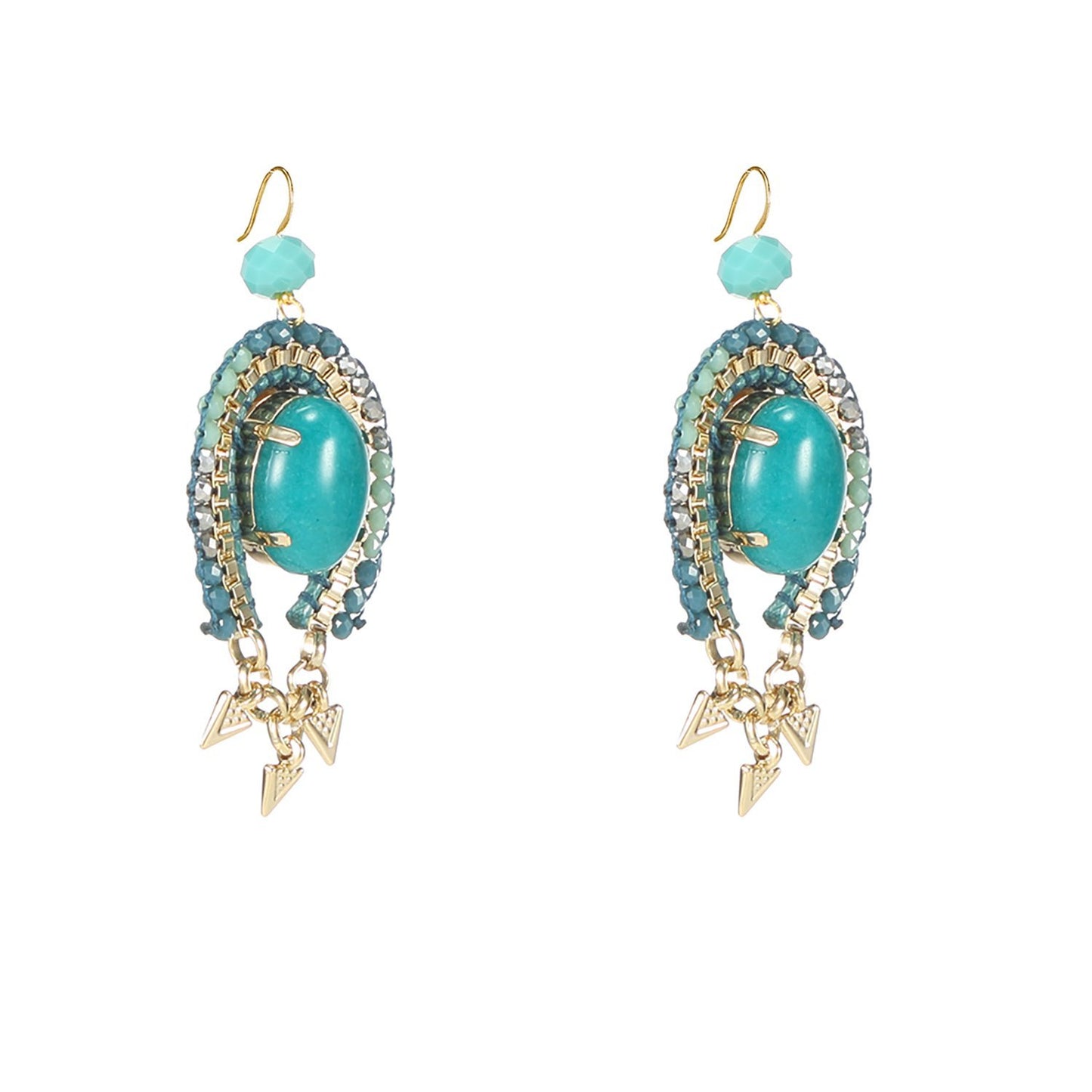 Custom Green Handmade Earrings Jewelry