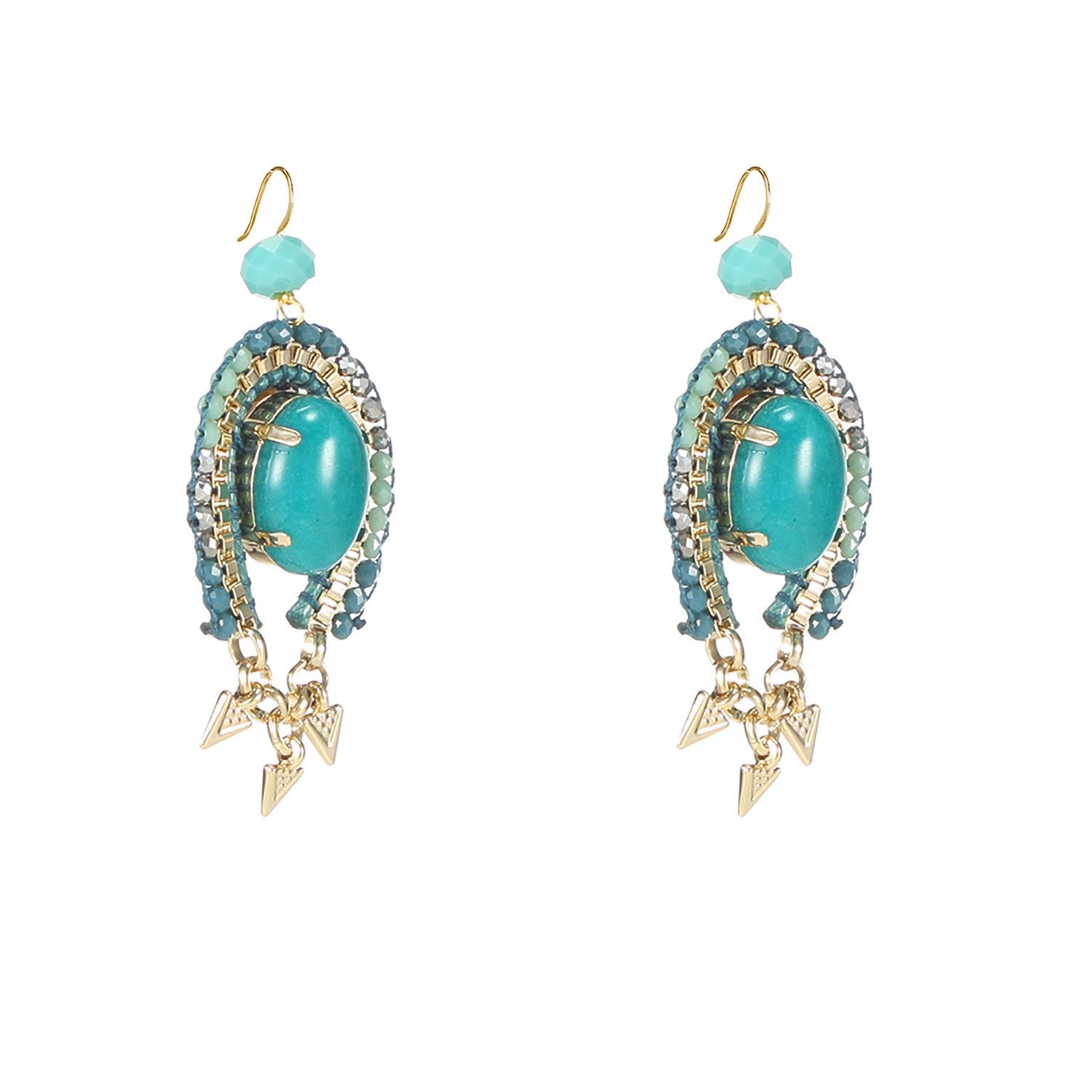 Custom Green Handmade Earrings Jewelry