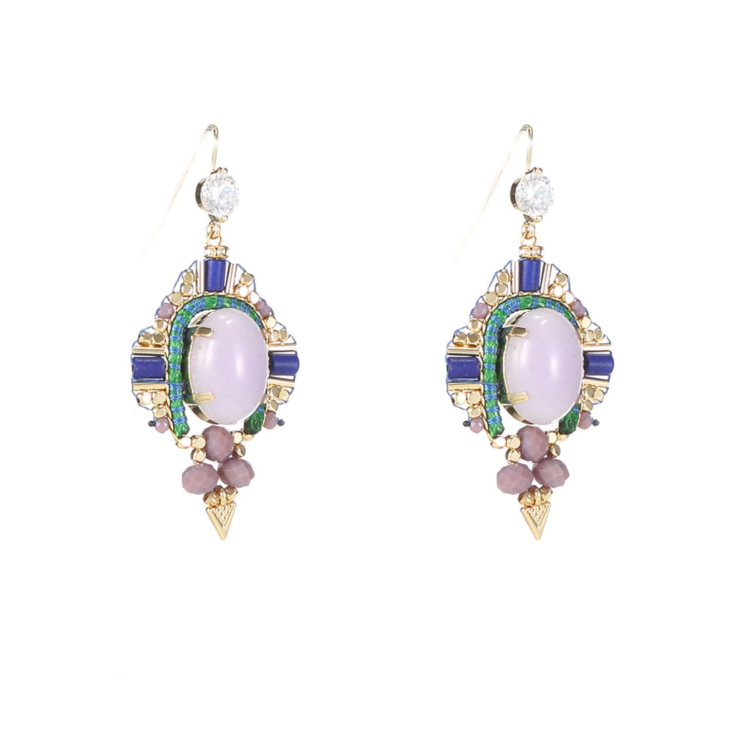 Wholesale Jade Drop Handmade Earrings Custom Bijoux