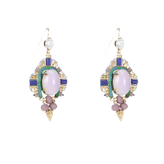 Wholesale Jade Drop Handmade Earrings Custom Bijoux