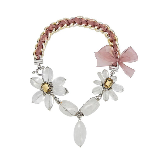 Wholesale Rock Crystal Handmade Roaring 20s Necklace Jewelry Custom Bijoux