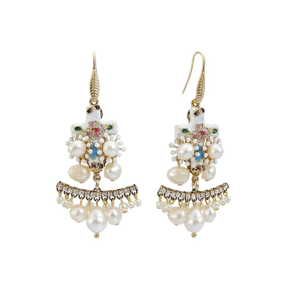 Custom Purple Statement Earrings