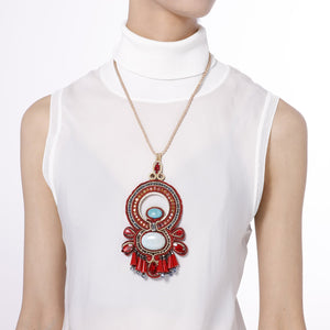 Custom Beautiful Soutache Braiding Ethnical Handmade Necklace