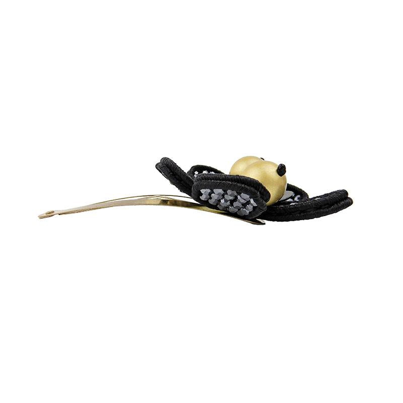 Custom Soutache Floral Handcrafted Hair Pin Womens Gothic Jewellery