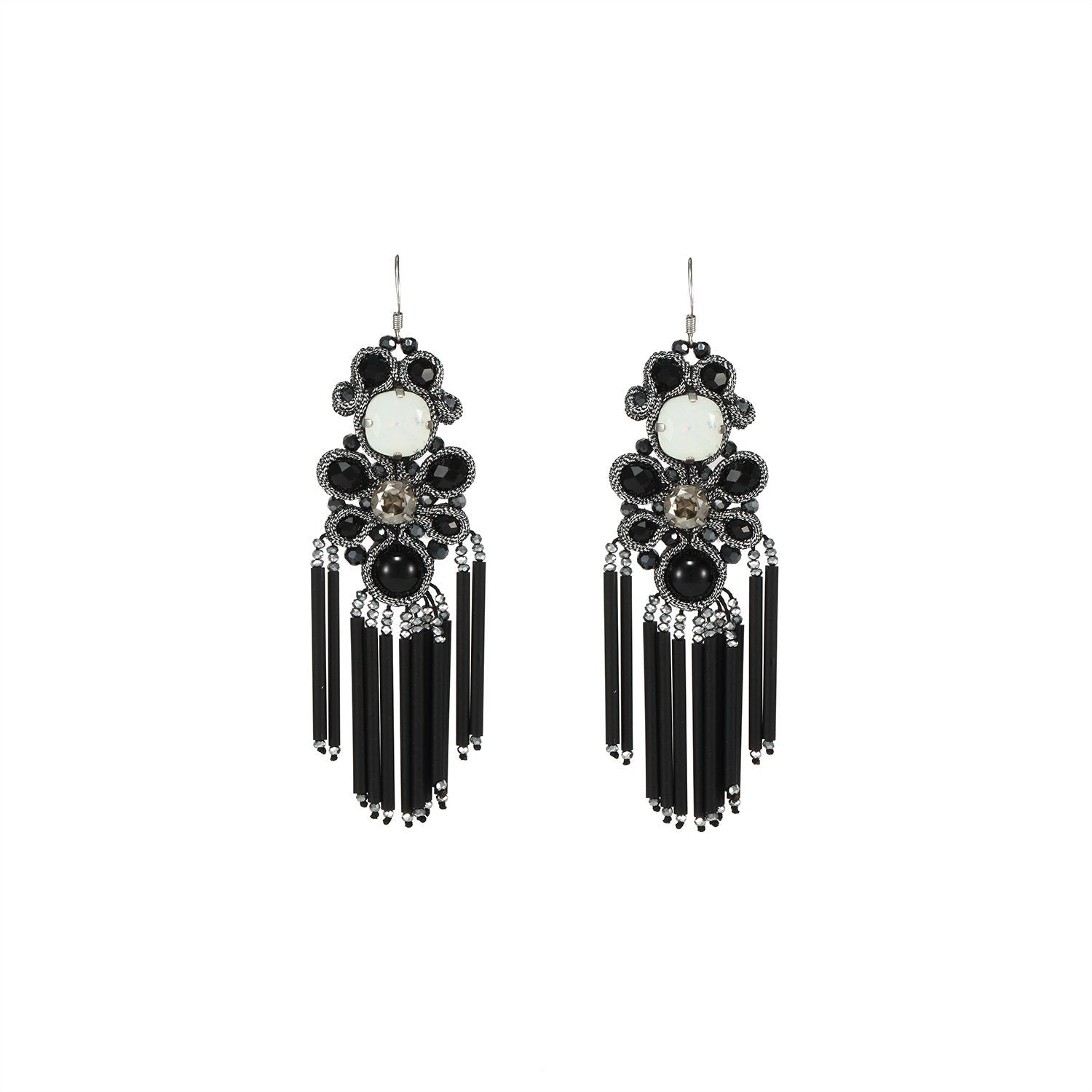 Wholesale Soutache Statement Handmade Luxury Drop Earrings Custom Bijoux