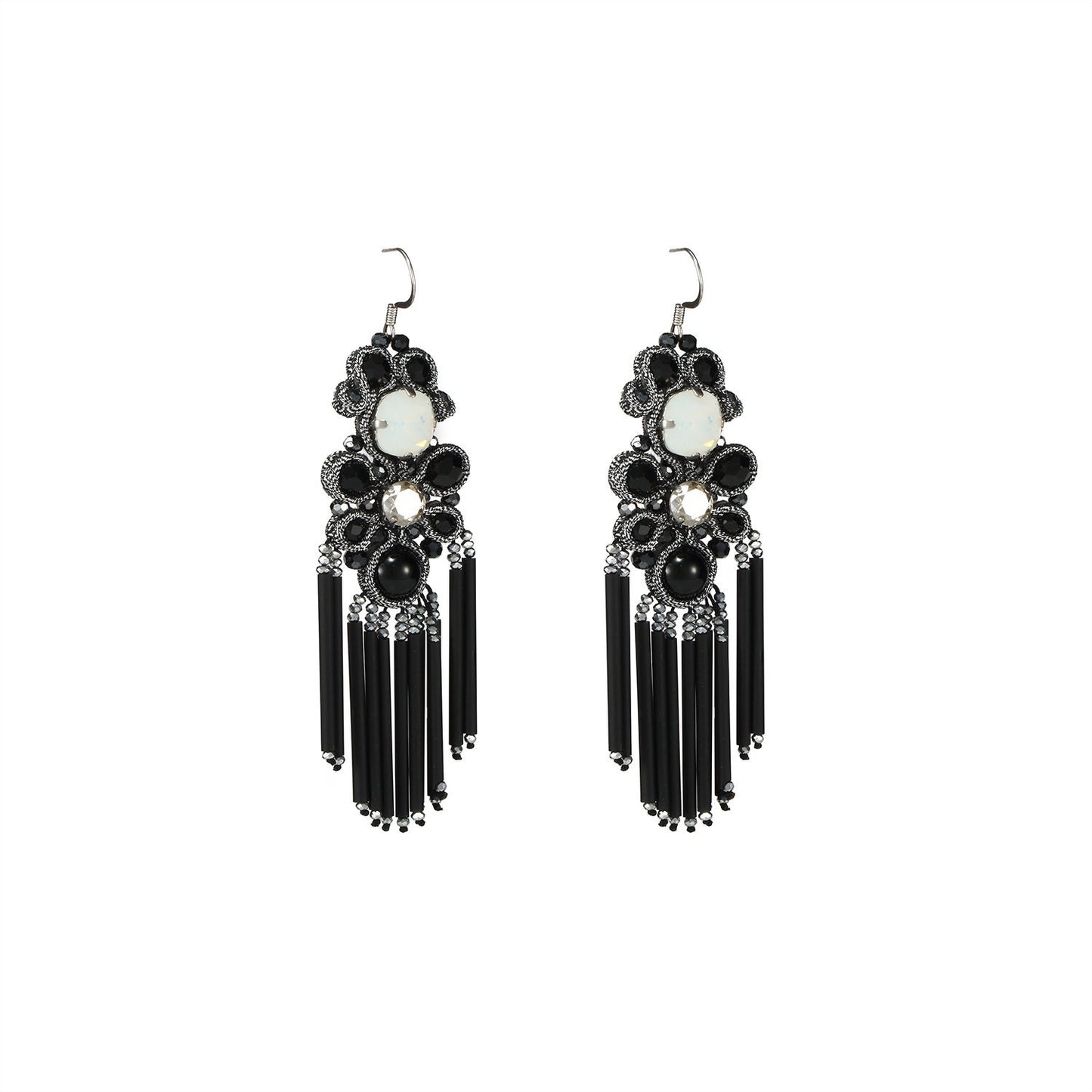 Custom Grey Handmade Earrings Jewelry