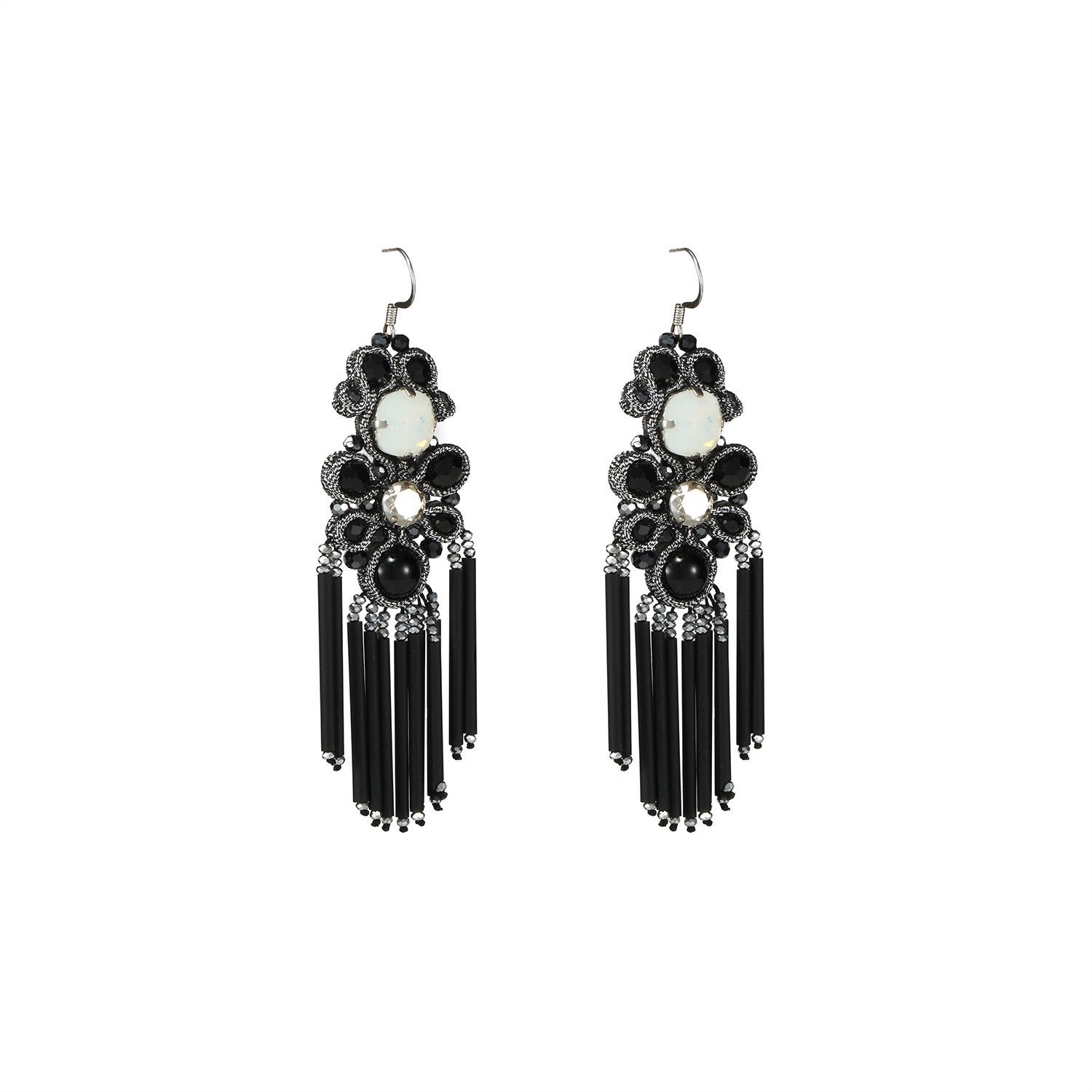 Custom Grey Handmade Earrings Jewelry