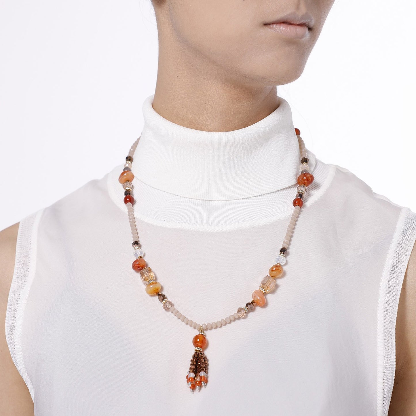 Custom Stretchy Gem Stone Handmade Necklace and Bracelet