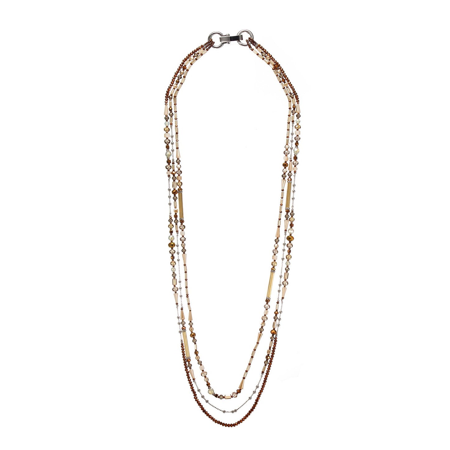 Wholesale Unique Three Strand Handcrafted Necklace Custom Bijoux