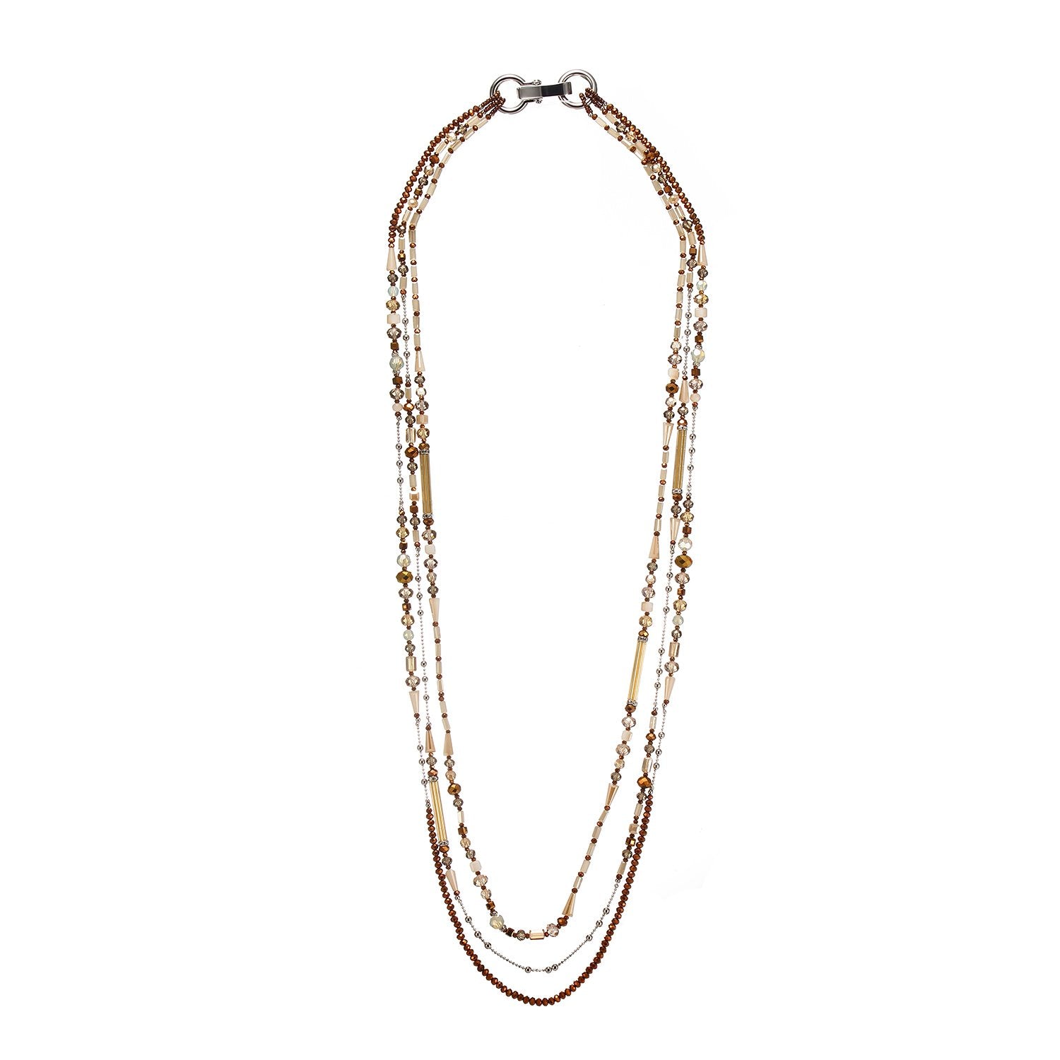 Custom Three Layered Fringe Statement Handmade Necklace