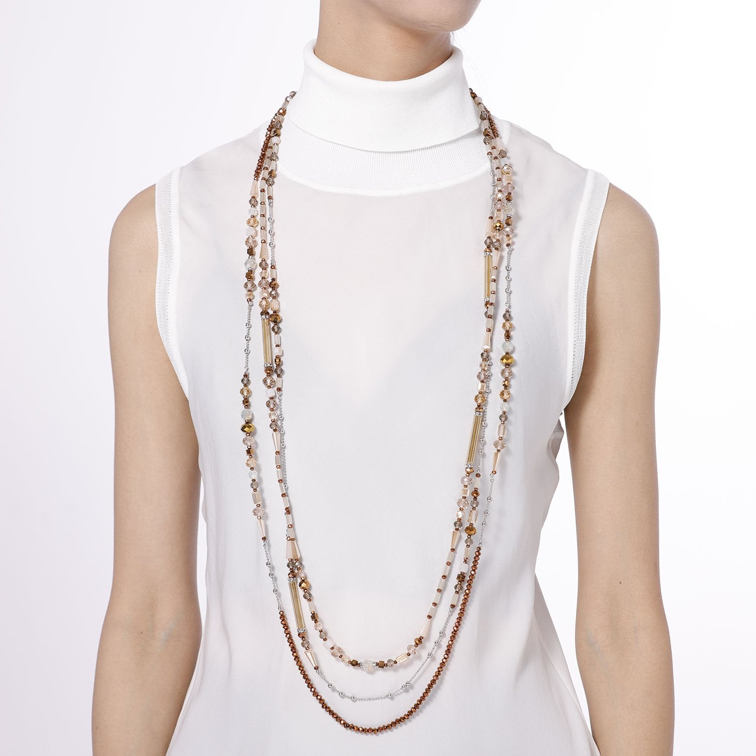 Custom Unique Three Strand Handcrafted Necklace