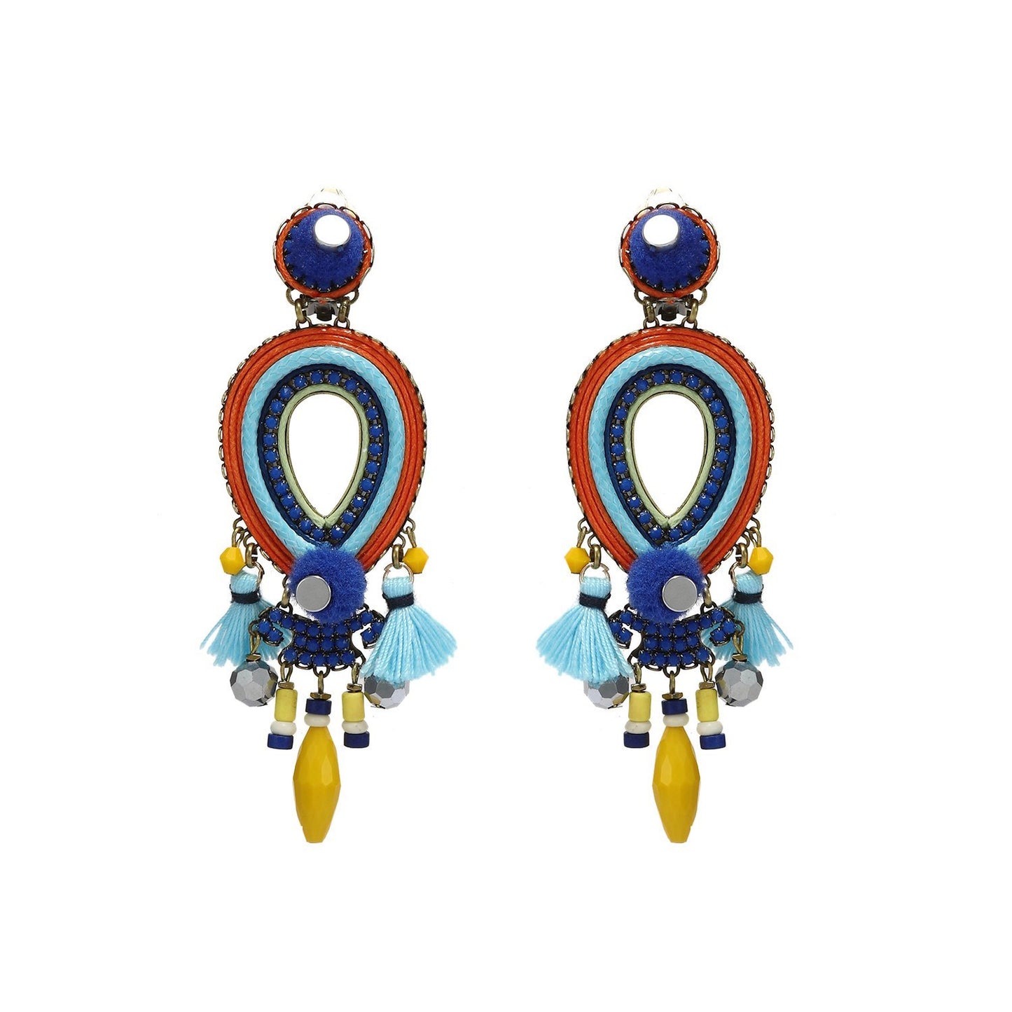 Wholesale Tribal Drop Handmade Earrings With Tassels Custom Bijoux