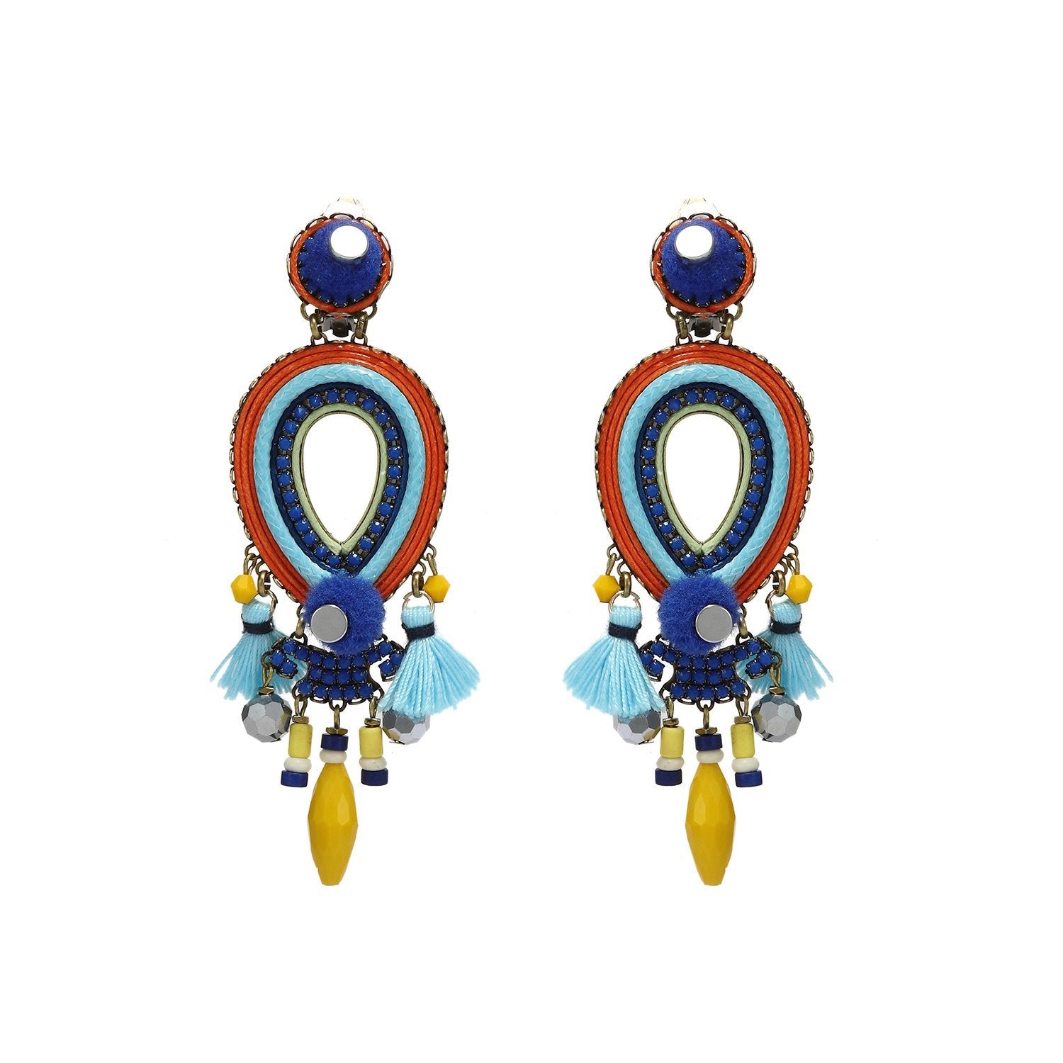 Wholesale Tribal Drop Handmade Earrings With Tassels Custom Bijoux