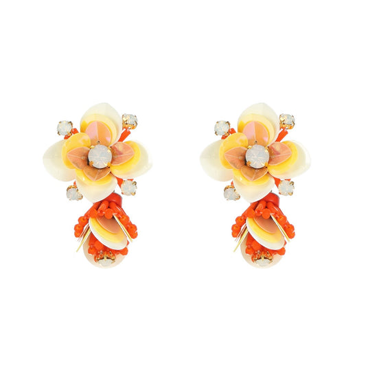 Wholesale Tropical Flower Statement Handmade Drop Earrings Custom Bijoux