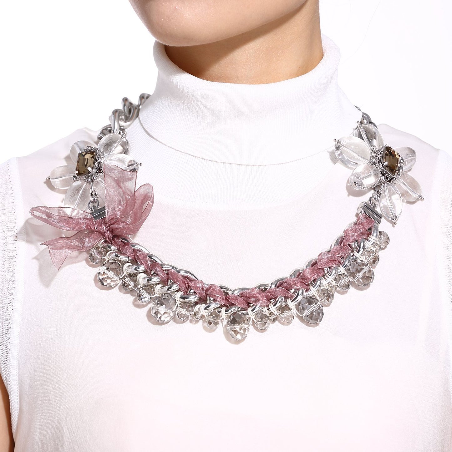 Custom Rock Crystals Handmade Statement Necklace Jewelry