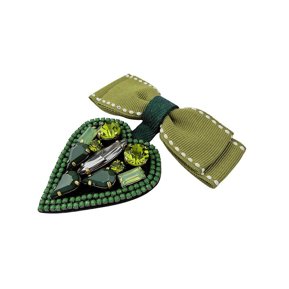 Custom Guanajuato Heart Shape Ribbon Bow Handmade Brooch