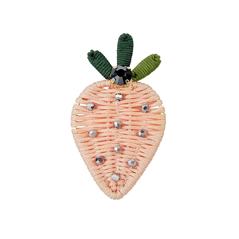 Wholesale Alpine Plants Strawberry Handcrafted Brooch Custom Bijoux