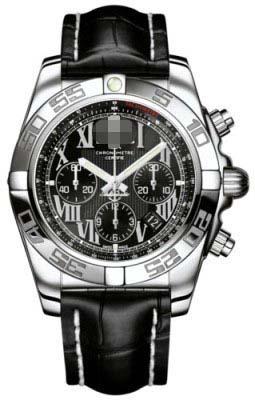 Custom Black Watch Dial AB011012/B956-CROC