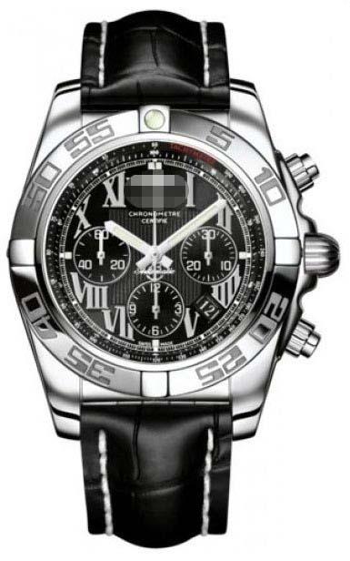 Custom Black Watch Dial AB011012/B956-CROCD
