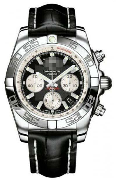 Custom Black Watch Dial AB011012/B967-CROCD