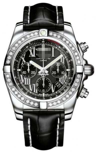 Custom Black Watch Dial AB011053/B956-CROCD