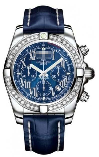 Custom Blue Watch Dial AB011053/C783-CROCD