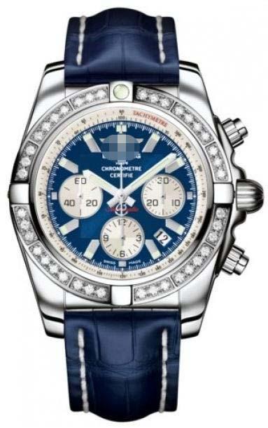 Custom Blue Watch Dial AB011053/C788-CROCD