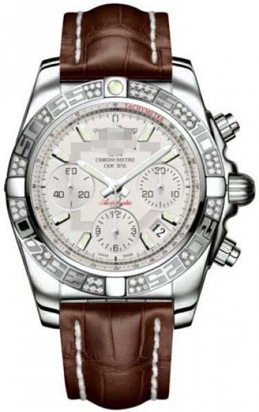 Custom Silver Watch Dial AB0140AA/G711-CROCD