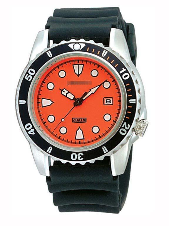 Custom Orange Watch Dial
