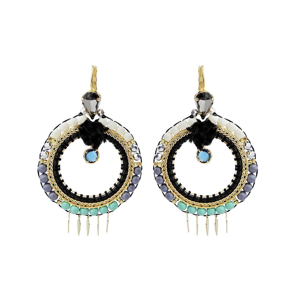 Custom Bead Weaving Hoop Handmade Earrings